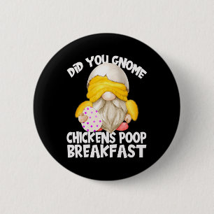 Badge Rond 5 Cm Joli Gnome En Costume De Poulet Jaune Les Poules D