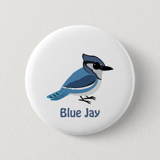 Badge Rond 5 Cm Joli Jay bleu (Devant)