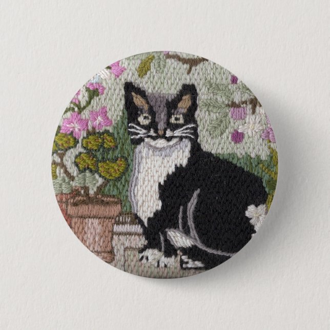 Badge Rond 5 Cm Joli Kitty (Devant)