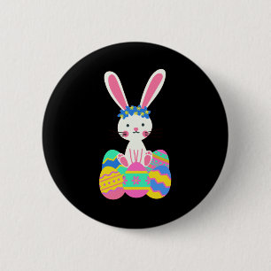 Badge Rond 5 Cm Joli lapin de Pâques