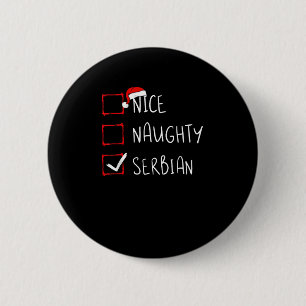 Badge Rond 5 Cm Joli Méchant Patrimoine de Noël Serbe