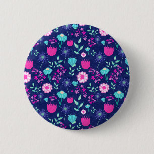 Badge Rond 5 Cm Joli motif floral de fond