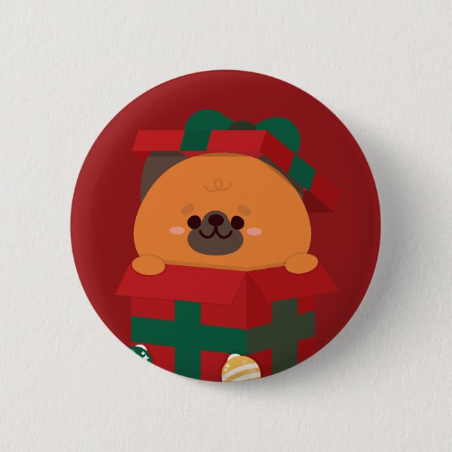 Badge Rond 5 Cm Joli Noël simple et amusant (Devant)