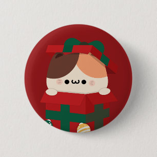 Badge Rond 5 Cm Joli Noël simple et amusant