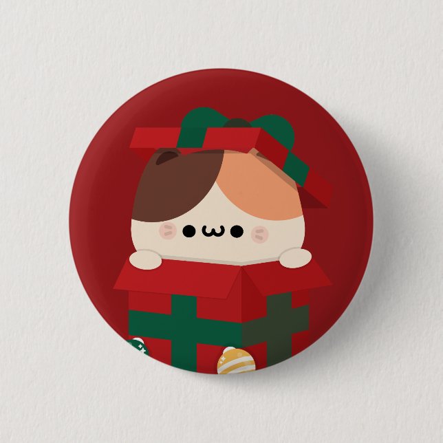 Badge Rond 5 Cm Joli Noël simple et amusant (Devant)