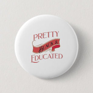 Badge Rond 5 Cm Joli Noir et instruit