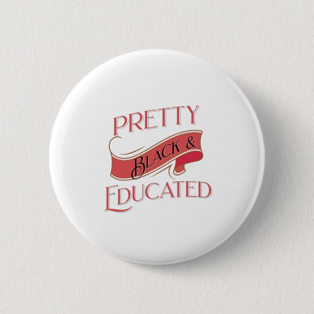 Badge Rond 5 Cm Joli Noir et instruit (Devant)