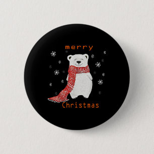 Badge Rond 5 Cm Joli Ours Polaire Joyeux Noël Noël Noël Noël Noël