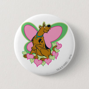 Badge Rond 5 Cm Joli Papillon Scooby-Doo
