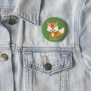 Badge Rond 5 Cm Joli Petit Renard des Bois