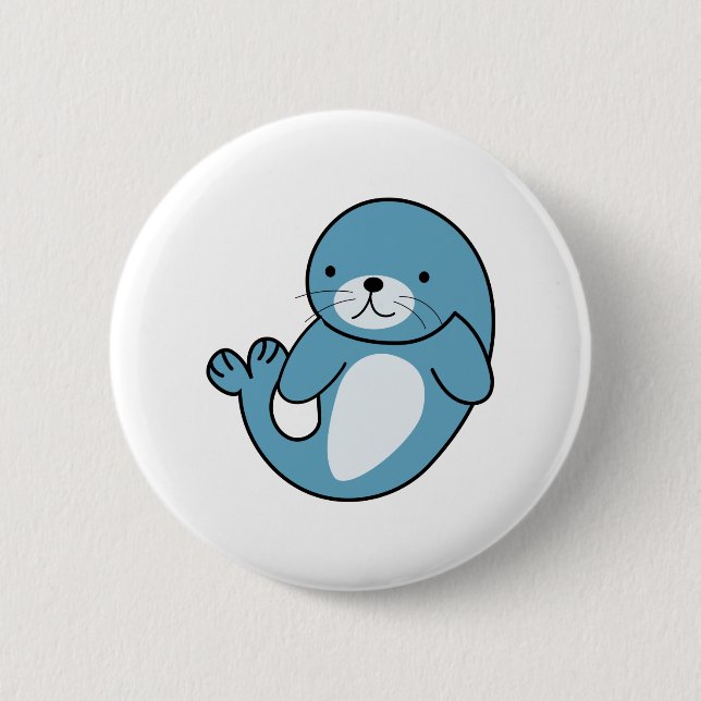 Badge Rond 5 Cm Joli phoque bébé (Devant)