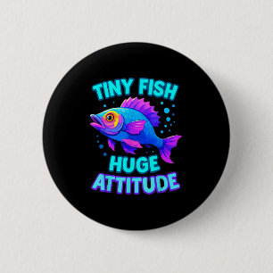 Badge Rond 5 Cm Joli Poisson à Écailles Arc-en-Ciel Kawaii Dessin