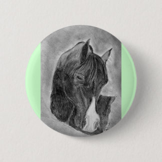 Badge Rond 5 Cm Joli portrait de cheval