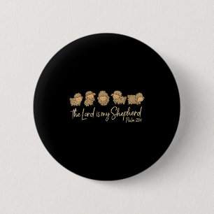 Badge Rond 5 Cm Joli Psaume 23_1 Moutons Le Seigneur est mon berge