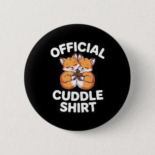 Badge Rond 5 Cm Joli Renard Câlin Couple C'est Mon Câlin 