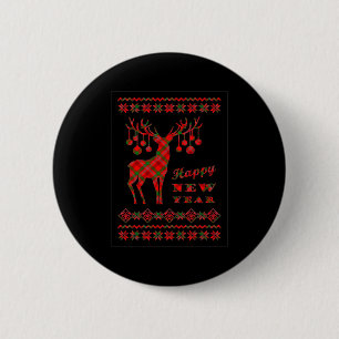 Badge Rond 5 Cm Joli Renne Joyeux Noël Joyeux Noël Bonne Année