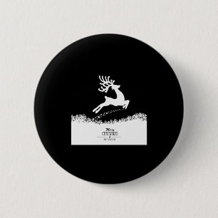 Badge Rond 5 Cm Joli Renne Joyeux Noël Joyeux Noël Bonne Année