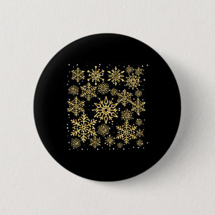 Badge Rond 5 Cm Joli T Shirt Flocons de Neige Vacances de Ski d'Hi