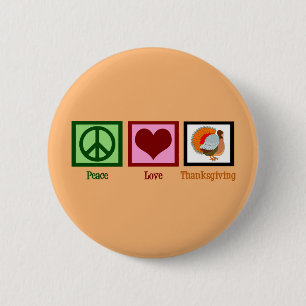 Badge Rond 5 Cm Joli Thanksgiving Orange