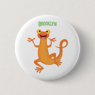 Badge Rond 5 Cm Joli triton orangé joyeux