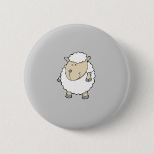 Badge Rond 5 Cm Jolie adorable mouton monogramme