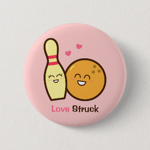 Badge Rond 5 Cm Jolie balle de bowling amusant et l'amour de l'épi