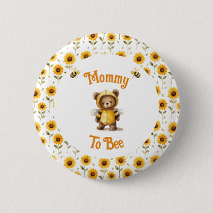 Badge Rond 5 Cm Jolie Bee Bear Ba-Bee Douche au miel