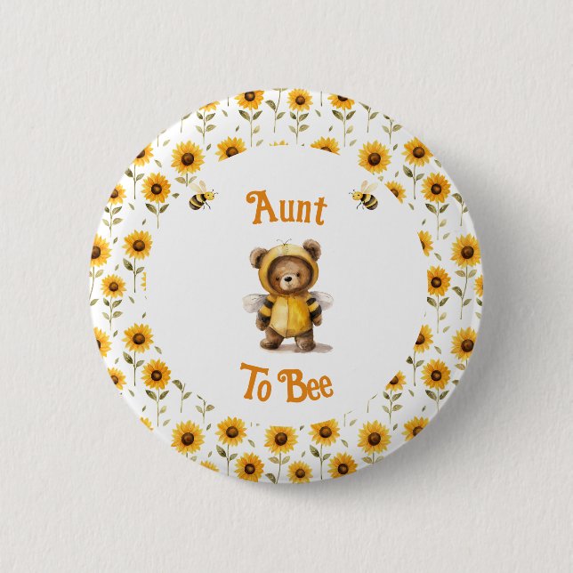 Badge Rond 5 Cm Jolie Bee Bear Ba-Bee Douche au miel (Devant)