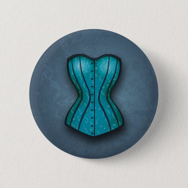 Badge Rond 5 Cm Jolie Corse Bleue (Devant)