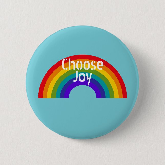 Badge Rond 5 Cm Jolie couleur Choisir Joie Inspirational Rainbow (Devant)