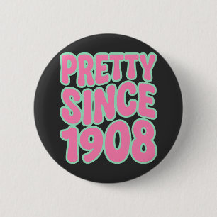 Badge Rond 5 Cm Jolie depuis 1908 joyeux anniversaire