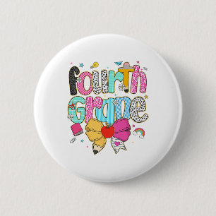 Badge Rond 5 Cm Jolie enseignante de quatrième année prépa léopard