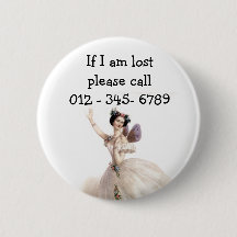 Jolie fée Ballerina, contact d'urgence pour enfant