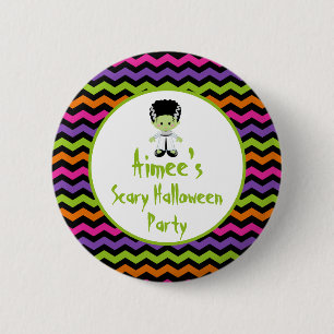 Badge Rond 5 Cm Jolie fête d'Halloween Monster Girl Halloween