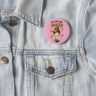 Badge Rond 5 Cm Jolie Fille Boulangère Encore Un Petit Biscuit