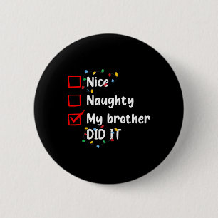Badge Rond 5 Cm Jolie Fille Mon Frère L'A Fait Fille Fille Hommes