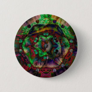 Badge Rond 5 Cm Jolie flambée de fleurs Abstraite