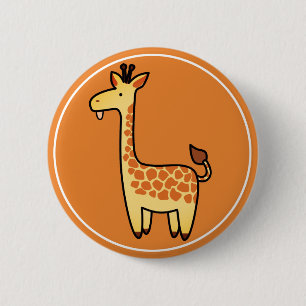 Badge Rond 5 Cm Jolie Giraffe pour bébé en caricature