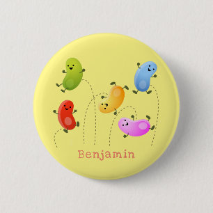 Badge Rond 5 Cm Jolie jellybeans bondissant dessin animé