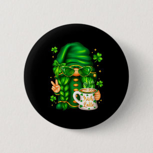 Badge Rond 5 Cm Jolie journée de la Saint-Patrick pour femmes gnom