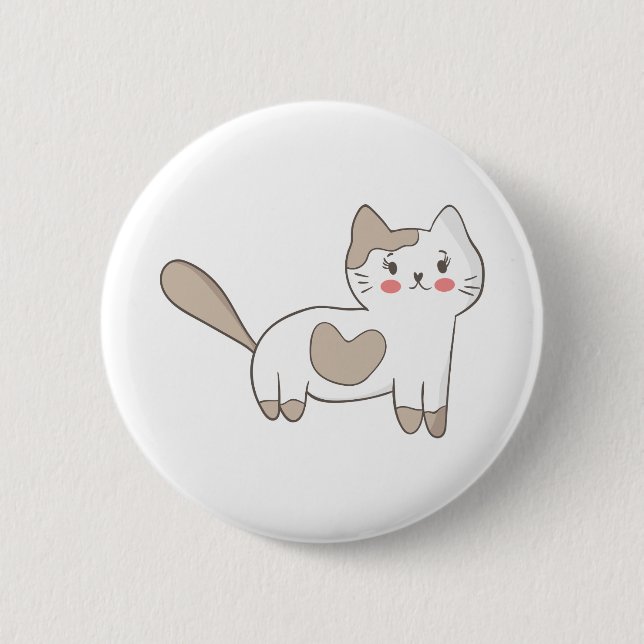 Badge Rond 5 Cm Jolie Kitty (Devant)