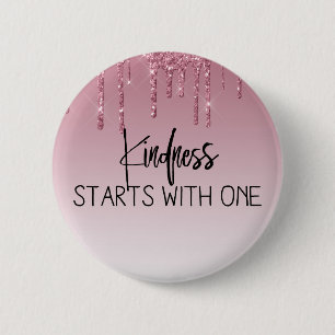 Badge Rond 5 Cm Jolie paillettes qui coulent Inspirante