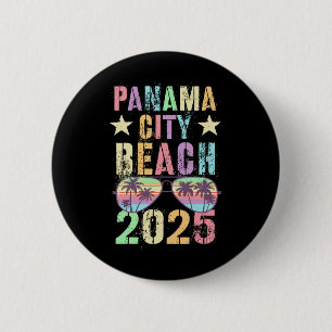 Badge Rond 5 Cm Jolie plage de Panama City Beach 2025 Voyage de va