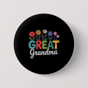 Badge Rond 5 Cm Jolies fleurs sauvages grand-mère floral fête des