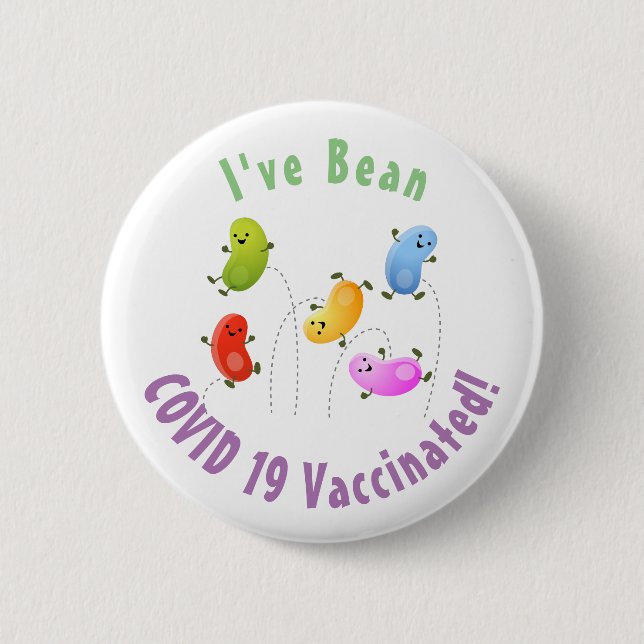 Badge Rond 5 Cm Jolies jellybeans sauter dessin animé vacciné (Devant)