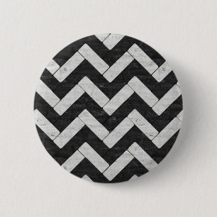 Badge Rond 5 Cm Jolies rayures de marbre noir et blanc