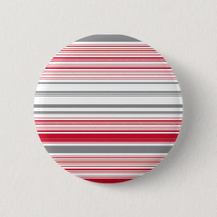 Badge Rond 5 Cm Jolies rayures grises rouges