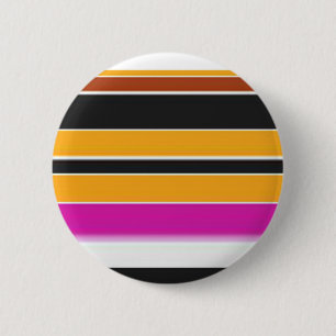 Badge Rond 5 Cm Jolies rayures noires jaunes