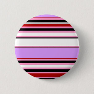 Badge Rond 5 Cm Jolies rayures rouge violet