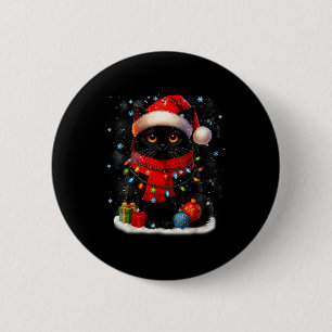 Badge Rond 5 Cm Jolis chats noirs Santasnowflake Noël Xmas Femmes